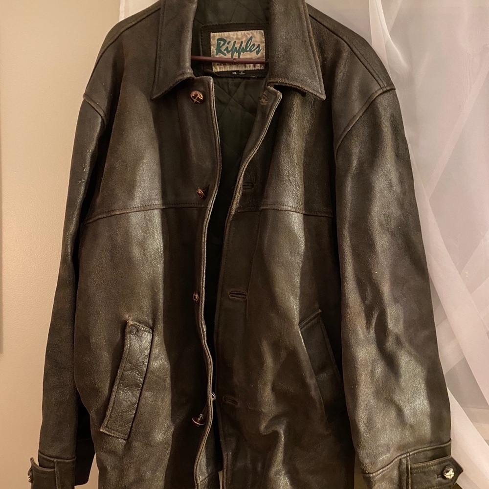 Ripples Leather Jacket